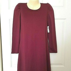 OLD NAVY Size Small Ponte Knit Shift Dress Maroon